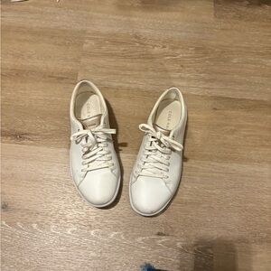 Cole Haan Cream Lace-Up Sneakers